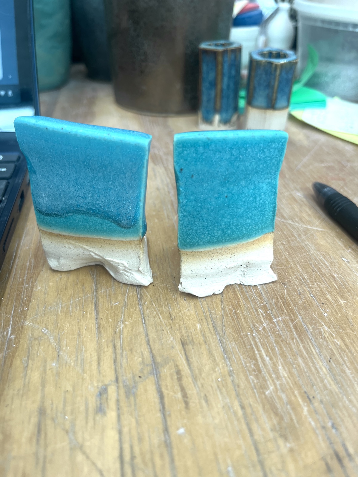 Carey glaze — Turquoise test tile