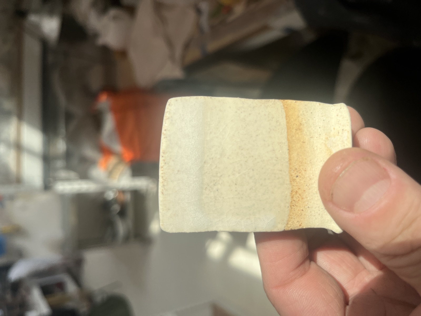 Casabe glaze — White test tile